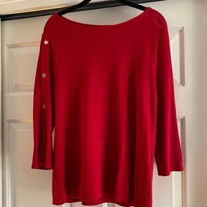 Chicos Red Pullover Shirt